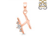 Cubic Zirconia Alphabet H Pendant CUZ-RDA-8.