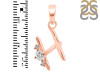 Cubic Zirconia Alphabet H Pendant CUZ-RDA-8.