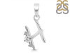 Cubic Zirconia Alphabet H Pendant CUZ-RDA-8.