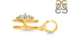Cubic Zirconia Alphabet H Pendant CUZ-RDA-8.