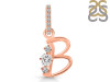 Cubic Zirconia Alphabet B Pendant CUZ-RDA-80.