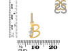 Cubic Zirconia Alphabet B Pendant CUZ-RDA-80.
