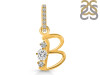 Cubic Zirconia Alphabet B Pendant CUZ-RDA-80.
