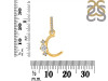 Cubic Zirconia Alphabet C Pendant CUZ-RDA-81.