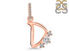 Cubic Zirconia Alphabet D Pendant CUZ-RDA-82.