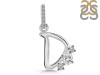 Cubic Zirconia Alphabet D Pendant CUZ-RDA-82.