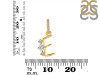 Cubic Zirconia Alphabet E Pendant CUZ-RDA-83.