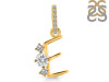 Cubic Zirconia Alphabet E Pendant CUZ-RDA-83.