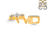 Cubic Zirconia Alphabet F Pendant CUZ-RDA-84.