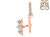 Cubic Zirconia Alphabet H Pendant CUZ-RDA-86.