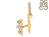 Cubic Zirconia Alphabet H Pendant CUZ-RDA-86.