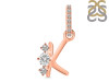 Cubic Zirconia Alphabet K Pendant CUZ-RDA-89.