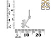 Cubic Zirconia Alphabet K Pendant CUZ-RDA-89.
