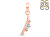 Cubic Zirconia Alphabet I Pendant CUZ-RDA-9.