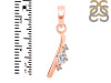 Cubic Zirconia Alphabet I Pendant CUZ-RDA-9.