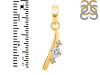 Cubic Zirconia Alphabet I Pendant CUZ-RDA-9.