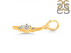 Cubic Zirconia Alphabet I Pendant CUZ-RDA-9.