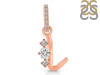 Cubic Zirconia Alphabet L Pendant CUZ-RDA-90.