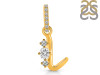 Cubic Zirconia Alphabet L Pendant CUZ-RDA-90.
