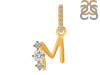 Cubic Zirconia Alphabet M Pendant CUZ-RDA-91.
