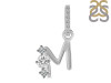 Cubic Zirconia Alphabet M Pendant CUZ-RDA-91.