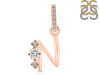 Cubic Zirconia Alphabet N Pendant CUZ-RDA-92.