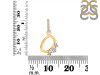 Cubic Zirconia Alphabet O Pendant CUZ-RDA-93.