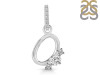 Cubic Zirconia Alphabet O Pendant CUZ-RDA-93.