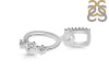 Cubic Zirconia Alphabet O Pendant CUZ-RDA-93.