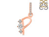 Cubic Zirconia Alphabet P Pendant CUZ-RDA-94.