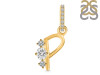 Cubic Zirconia Alphabet P Pendant CUZ-RDA-94.