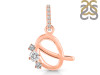 Cubic Zirconia Alphabet Q Pendant CUZ-RDA-95.