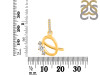 Cubic Zirconia Alphabet Q Pendant CUZ-RDA-95.