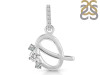Cubic Zirconia Alphabet Q Pendant CUZ-RDA-95.