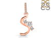 Cubic Zirconia Alphabet S Pendant CUZ-RDA-97.