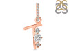 Cubic Zirconia Alphabet T Pendant CUZ-RDA-98.