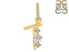 Cubic Zirconia Alphabet T Pendant CUZ-RDA-98.