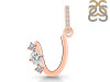 Cubic Zirconia Alphabet U Pendant CUZ-RDA-99.