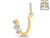 Cubic Zirconia Alphabet U Pendant CUZ-RDA-99.