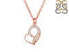 Cubic Zirconia Heart Necklace CUZ-RDN-55.