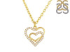 Cubic Zirconia Heart Necklace CUZ-RDN-56.