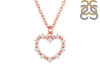 Cubic Zirconia Heart Necklace CUZ-RDN-63.