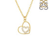 Cubic Zirconia Heart Necklace CUZ-RDN-64.