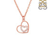 Cubic Zirconia Heart Necklace CUZ-RDN-64.