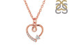 Cubic Zirconia Heart Necklace CUZ-RDN-66.