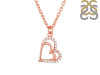 Cubic Zirconia Heart Necklace CUZ-RDN-81.