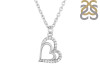 Cubic Zirconia Heart Necklace CUZ-RDN-81.