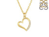 Cubic Zirconia Heart Necklace CUZ-RDN-82.