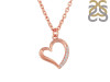 Cubic Zirconia Heart Necklace CUZ-RDN-82.