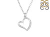Cubic Zirconia Heart Necklace CUZ-RDN-82.